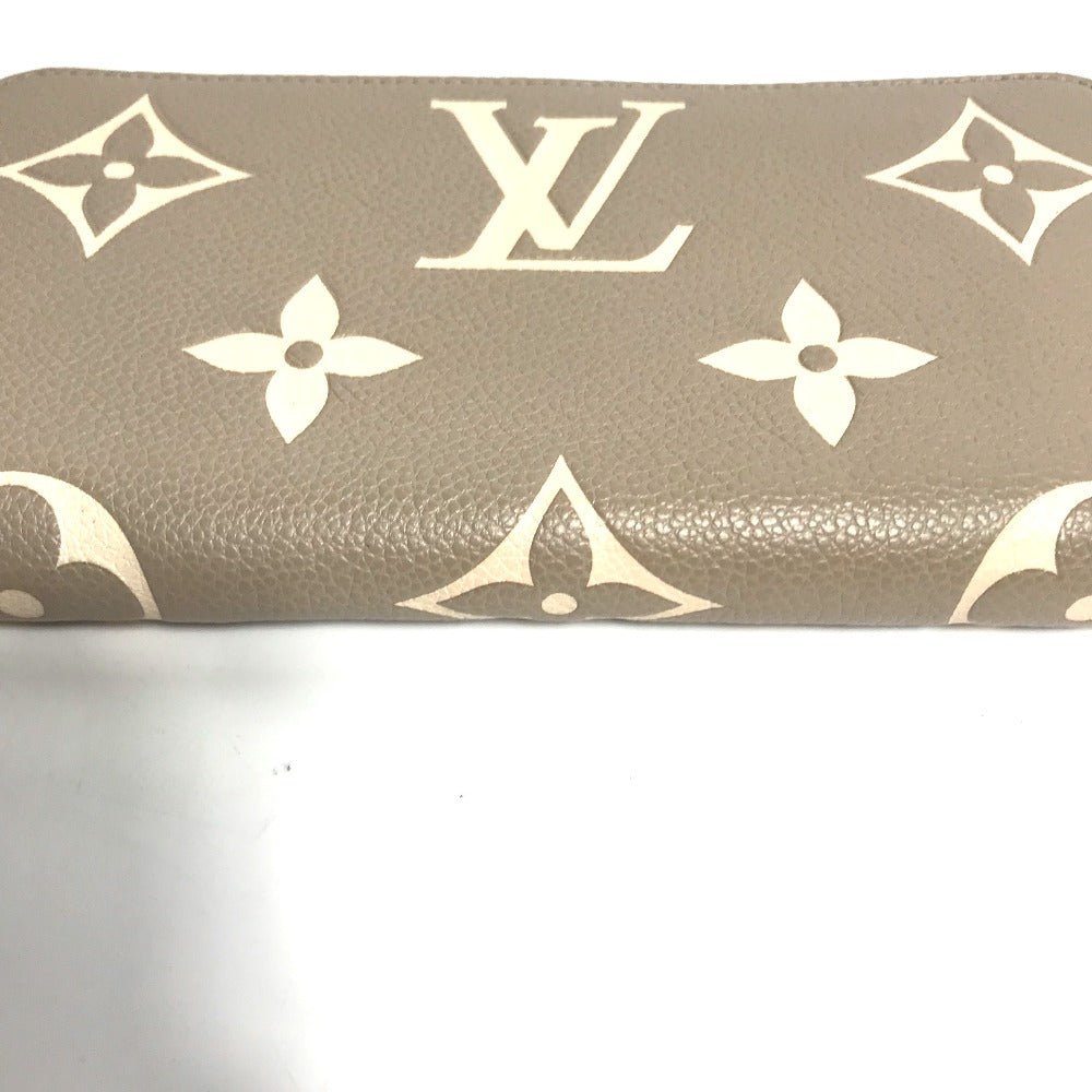 LOUIS VUITTON Long Wallet Purse M69794 Monogram Ann Platt Leather beige Monogram Ann Platt Zippy wallet Women Used | AlmaBagz