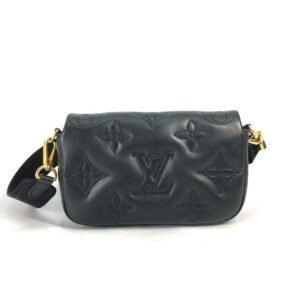 LOUIS VUITTON Shoulder Bag M81398 leather black Monogram Bubblegram wallet on strap Women Used | AlmaBagz