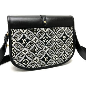 LOUIS VUITTON Shoulder Bag M57488 Canvas / leather Black / Navy Since1854 Neo Saumur MM | AlmaBagz