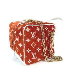 LOUIS VUITTON Handbag M46212 Velvet, Leather Orange LV Match Square Bag | AlmaBagz