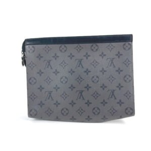 LOUIS VUITTON Clutch bag M69535 Monogram Eclipse Canvas gray Monogram Eclipse Reverse Pochette Voyage | AlmaBagz