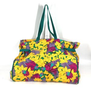 HERMES Shoulder Bag canvas green vintage Bird pattern Women Used | AlmaBagz