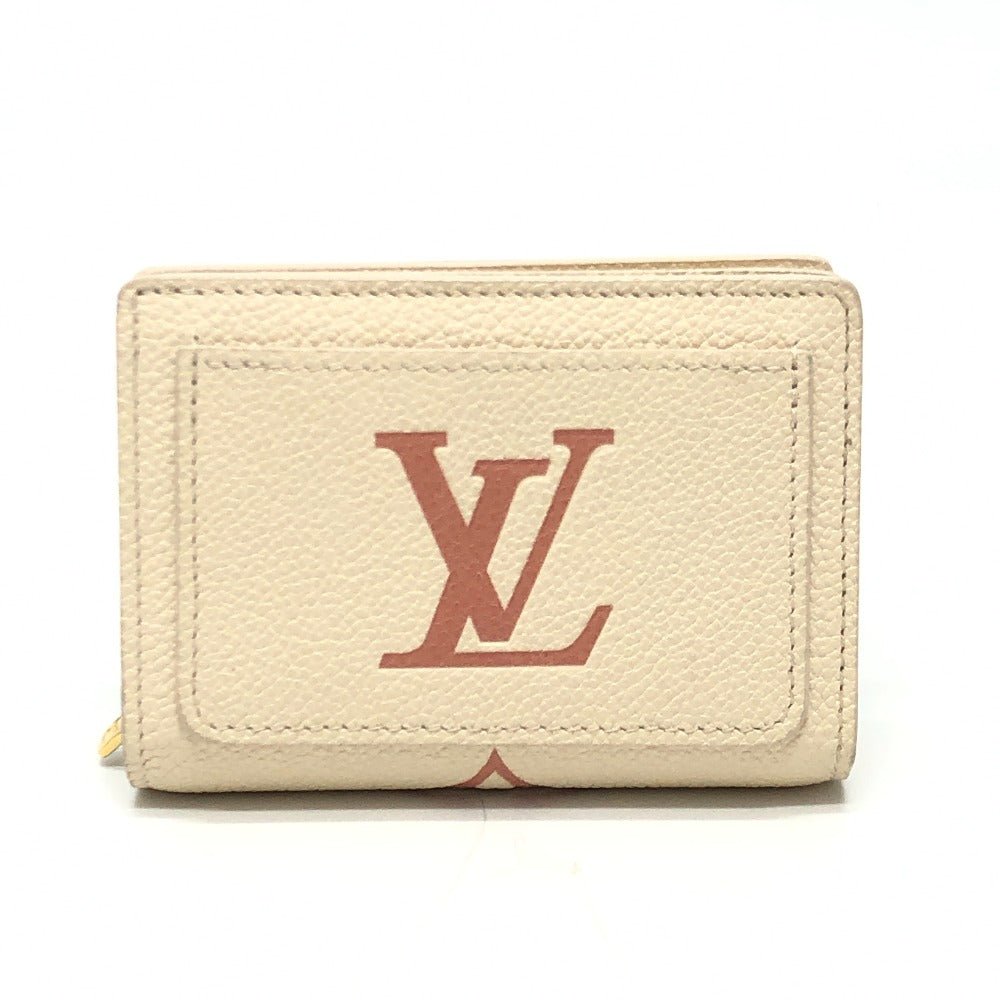 LOUIS VUITTON Folded wallet M81927 Monogram Ann Platt Leather beige Monogram Ann Platt Portefeuille Clare | AlmaBagz