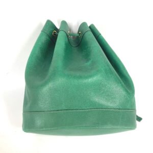 HERMES Shoulder Bag Courchevel green Drawstring Bag Crossbody Market GM Women Used | AlmaBagz