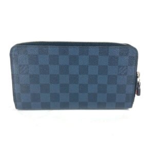LOUIS VUITTON Long Wallet Purse N64013 Damier Cobalt Canvas Navy America's Cup 2017 Limited Zippy Organizer mens Used | AlmaBagz