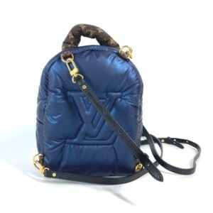 LOUIS VUITTON Backpack M21060 Nylon, Monogram Canvas Navy monogram palm springs Backpack MINI | AlmaBagz