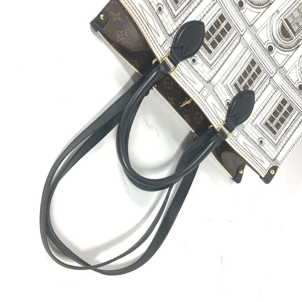 LOUIS VUITTON Shoulder Bag M59264 Calf leather white Nicolas Ghesquière Fornasetti On the Go MM | AlmaBagz - Image 16