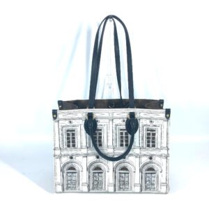 LOUIS VUITTON Shoulder Bag M59264 Calf leather white Nicolas Ghesquière Fornasetti On the Go MM | AlmaBagz