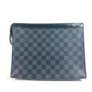 LOUIS VUITTON business bag N41696 Damier Grafitto Canvas black Damier Grafitte Pochette Voyage MM | AlmaBagz
