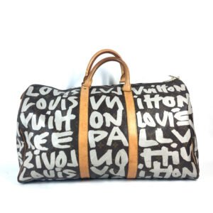 LOUIS VUITTON Boston Duffel bag M92197 MonogramGraffitiCanvas Brown Monogram graffiti Keepall 50 | AlmaBagz