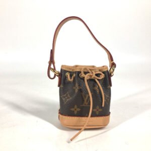 LOUIS VUITTON charm M00818 Monogram canvas Brown Monogram Bag Charm Micro Noe | AlmaBagz