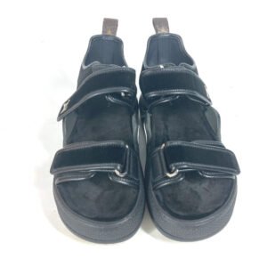 LOUIS VUITTON Sandals Leather, Suede black Arc light Sports sandals 37.5 | AlmaBagz