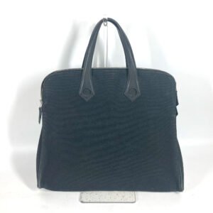 HERMES Handbag Leather / canvas black Sac Ibou PM | AlmaBagz