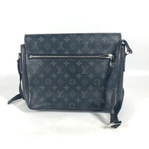 LOUIS VUITTON Shoulder Bag M30413 Taiga Leather, Monogram Eclipse Canvas black Thai Galama Monogram Eclipse Flap messenger | AlmaBagz