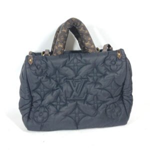 LOUIS VUITTON Shoulder Bag M21069 , recycled metallic nylon black LV Pillow Monogram On the Go MM | AlmaBagz