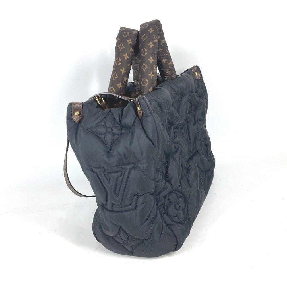 LOUIS VUITTON Shoulder Bag M21069 , recycled metallic nylon black LV Pillow Monogram On the Go MM | AlmaBagz - Image 2