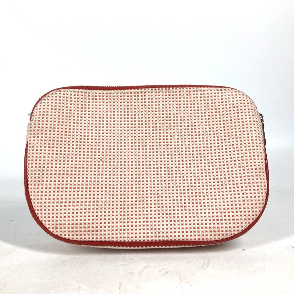 HERMES Pouch cotton Orange type Pouch "Echapp" Women Used | AlmaBagz