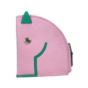 HERMES Coin case Shave pink Paddock Cheval Horse | AlmaBagz