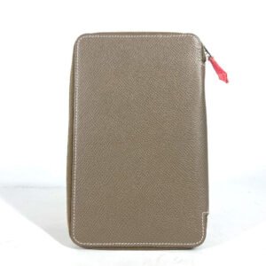HERMES Notebook cover Epsom gray Zip Around Agenda Silky Daily GM unisex(Unisex) Used | AlmaBagz