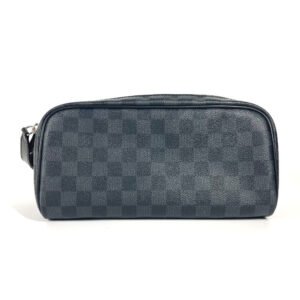 LOUIS VUITTON business bag N40127 Damier Grafitto Canvas black Damier Graphite Dop kit | AlmaBagz