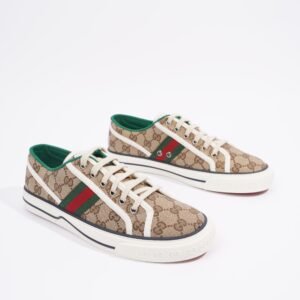 Gucci GG Tennis 1977 Beige / Green / Red Canvas EU 41.5 UK 7.5 | AlmaBagz
