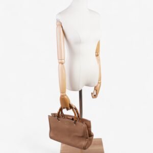 Gucci Bamboo Shopper Tote Beige Leather Medium | AlmaBagz