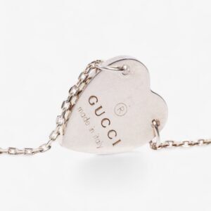 Gucci Trademark Heart Necklace Silver Silver Sterling | AlmaBagz