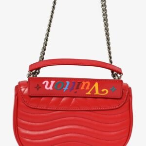 Louis Vuitton 2019 Red Ecarlate Leather New Wave MM Chain Bag | AlmaBagz