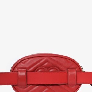 Gucci Red GG Marmont Belt Bag Size 75/30 | AlmaBagz