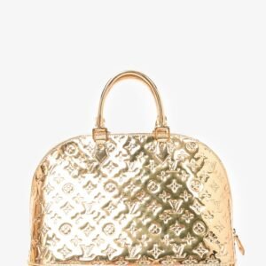 Louis Vuitton 2008 Gold Monogram Mirroire Alma GM Top Handle | AlmaBagz