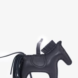 Hermes 2021 So Black Leather Rodeo PM Bag Charm | AlmaBagz