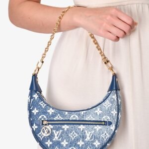 Louis Vuitton Blue Denim Jacquard Loop Shoulder Bag with Strap | AlmaBagz