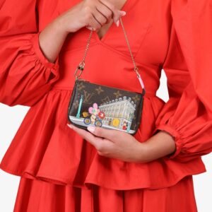 Louis Vuitton 2022 Brown Monogram Printed Mini Pochette | AlmaBagz