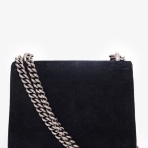 Gucci Black Suede Mini Dionysus Chain Shoulder Bag | AlmaBagz