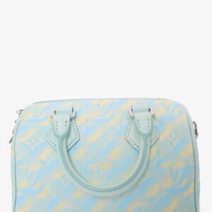 Louis Vuitton Blue/Yellow Stardust Monogram Empreinte Leather Speedy 20 | AlmaBagz