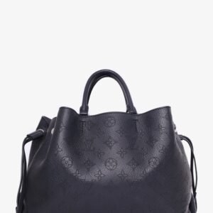 Louis Vuitton 2022 Black Mahina Leather Monogram Tote Bag | AlmaBagz