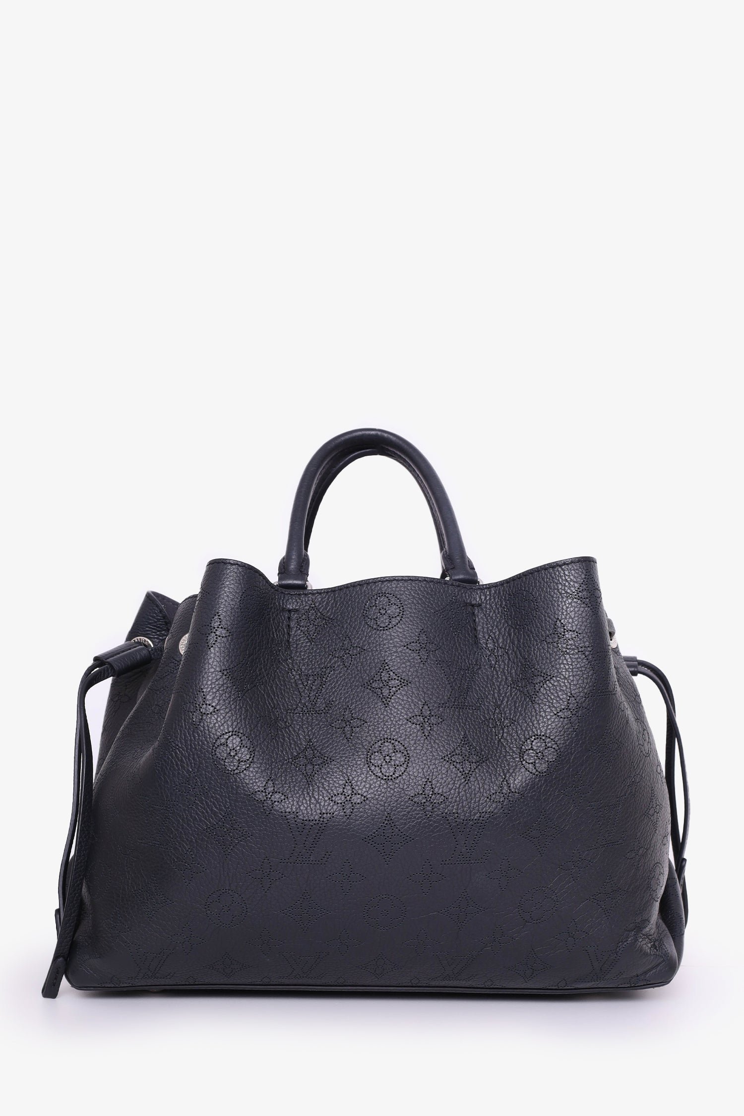 Louis Vuitton 2022 Black Mahina Leather Monogram Tote Bag | AlmaBagz