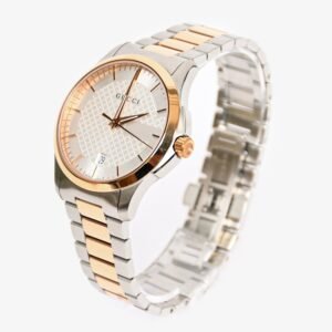 Gucci Silver/Rose Gold Tone G-Timeless Watch 40mm | AlmaBagz