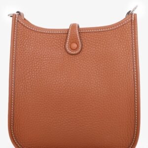 Hermes 2020 Gold Clemence Leather Evelyne TPM Crossbody | AlmaBagz