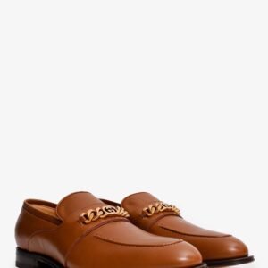Gucci Brown Leather Interlocking G Loafers Size 7.5 UK Men | AlmaBagz