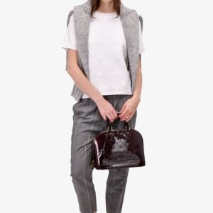 Louis Vuitton 2014 Amarante Vernis Alma PM Top Handle with Strap (As Is) | AlmaBagz