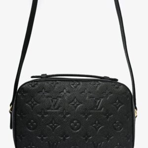 Louis Vuitton 2019 Black Leather Monogram Saintonge Crossbody | AlmaBagz