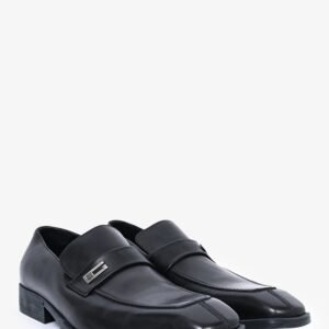Gucci Black Leather Silver G Loafers Size 43 Mens | AlmaBagz