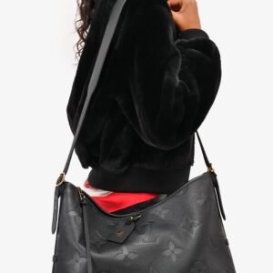 Louis Vuitton Black Empreinte Carryall MM Shoulder Bag | AlmaBagz