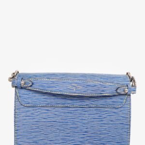 Louis Vuitton 2015 Blue Denim Epi Leather 'Twist' MM Shoulder Bag | AlmaBagz