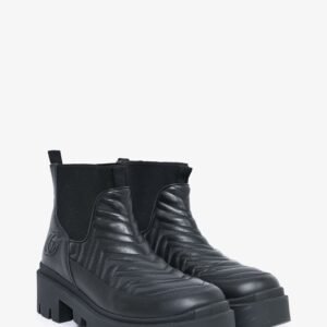 Gucci Black Chevron Leather 'Kingsnake' Chelsea Boots Size 40.5 Mens | AlmaBagz