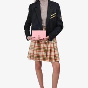 Gucci Pink Leather 'Diana Mini Bag With Bamboo' Crossbody | AlmaBagz