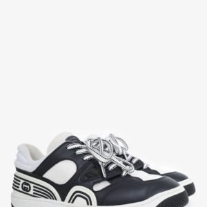 Gucci Black/White Basket Low-top Sneakers Size 35 | AlmaBagz