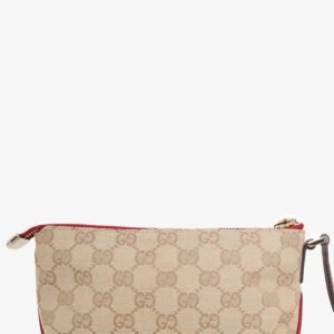 Gucci Beige/Red GG Canvas Princy Wristlet Clutch | AlmaBagz