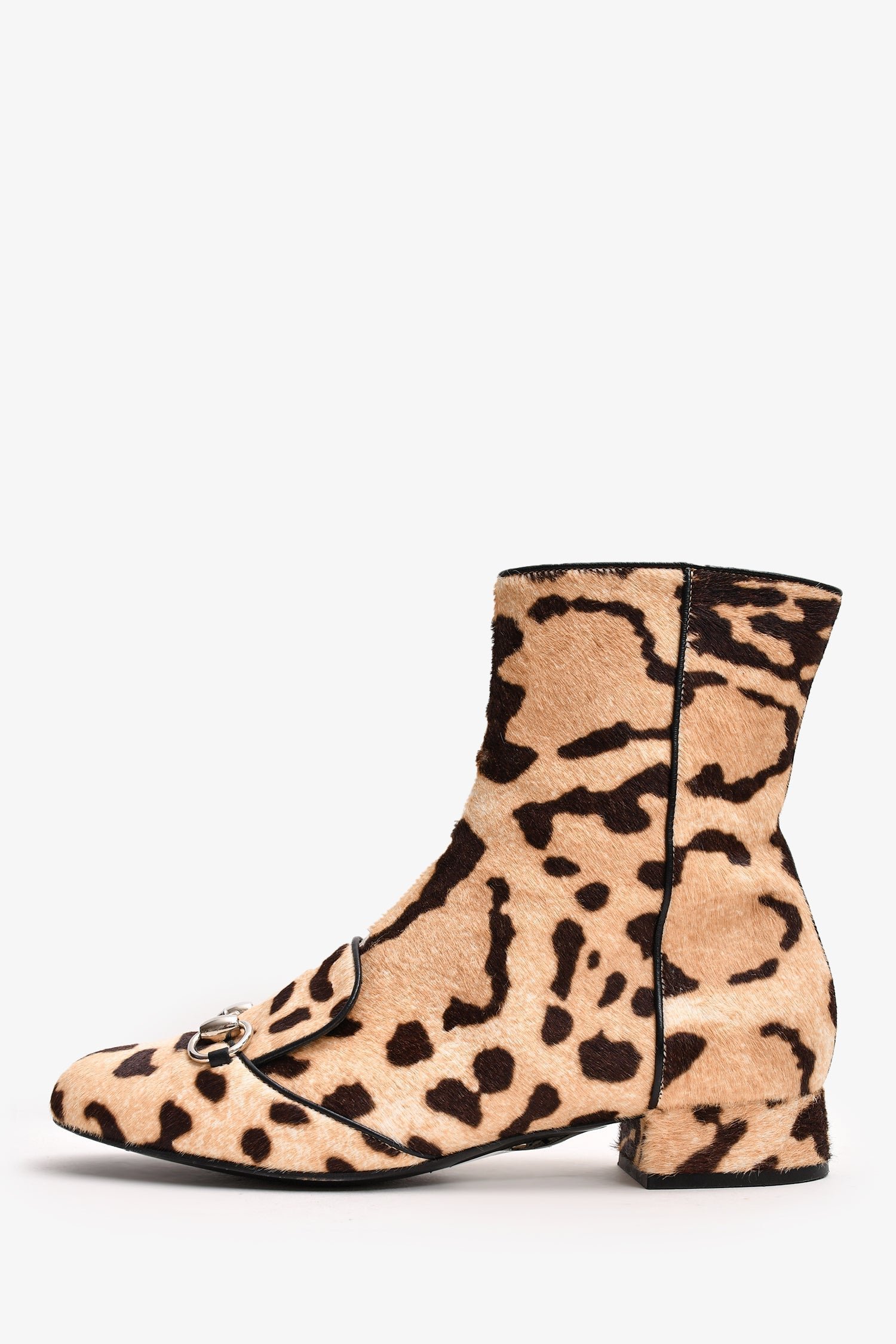 Gucci Animal Print Pony Hair Horsebit Boots Size 39 | AlmaBagz - Image 4